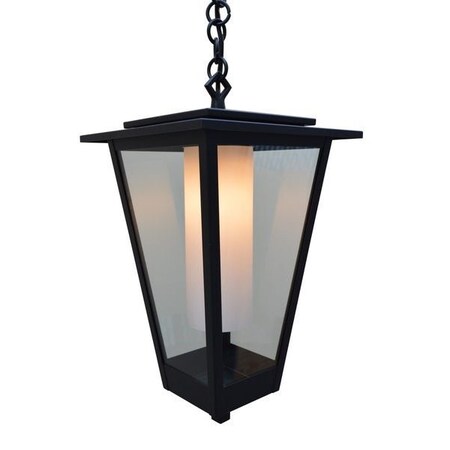 Arroyo Craftsman 10" Brighton Pendant, Black, Clear Seedy Glass BRH-10CLR/CS-BK